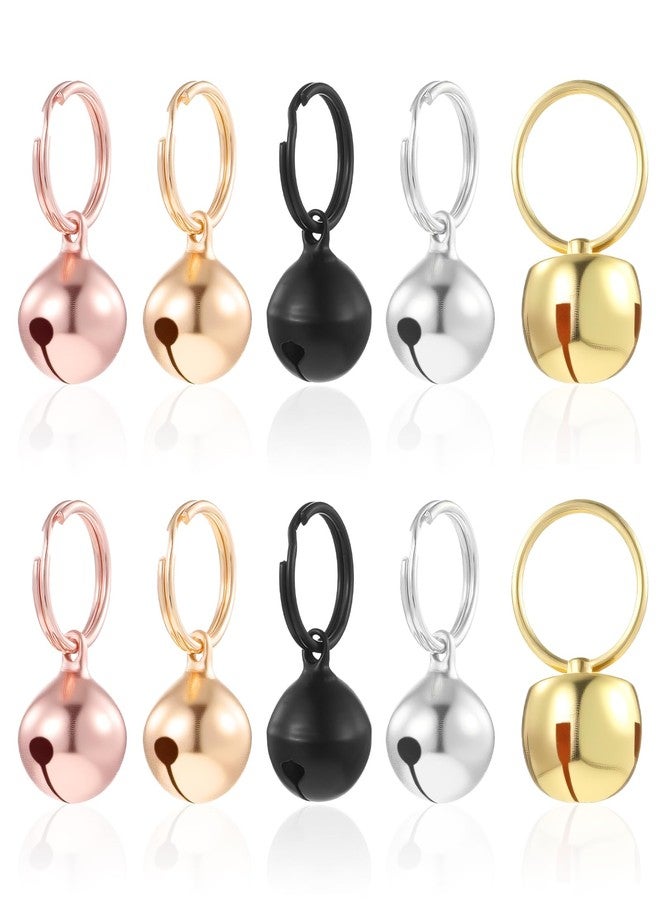 Thrymme 10 Pcs Small Bell for Dog Collar, 1/2 Inch Dog Bells for Collar for Small Dogs And Cats for Puppy Collars, Secure Attachment, Clear Ringing Sound - Image 1